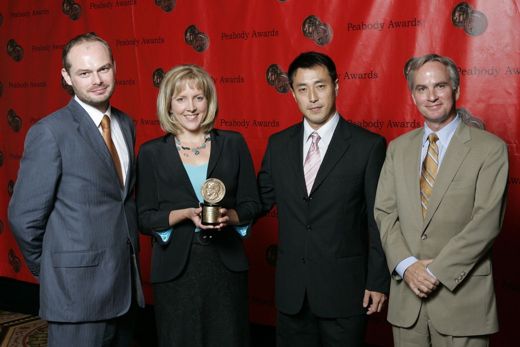 Carrie_Gracie_and_the_crew_of_White_Horse_Village_at_the_67th_Annual_Peabody_Awards